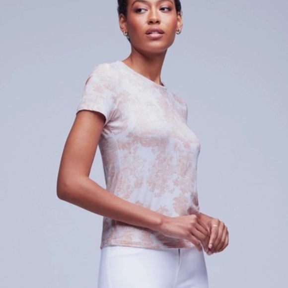 L'AGENCE Ressi Short Sleeve Printed Tee - Size S/P - Picture 7 of 10